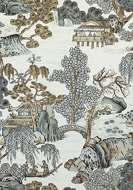 Ткань Thibaut Dynasty Asian Scenic F975463 (шир.137)