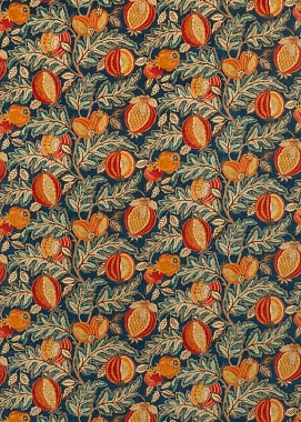 Ткань Sanderson Caspian Cantaloupe Velvet Tumeric/Indigo 226636 (шир.1,33)
