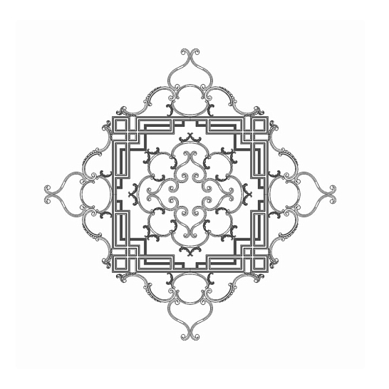 Розетка RODECOR Шинуазри Пагода Ф1 87506CN (1640*1640)