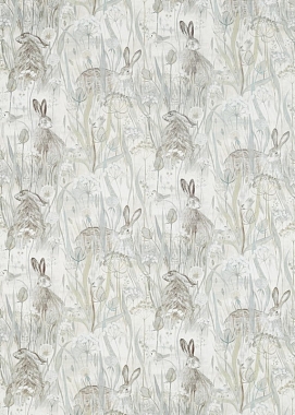 Ткань Sanderson Dune Hares - Mist/Pebble 226436  (шир. 1,40)