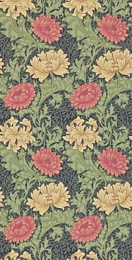 Обои Morris Compilation 1 Chrysanthemum Indigo 216854 (0,52*10,05)