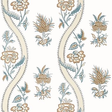 Обои Thibaut Indienne Ribbon Floral T36425 (0,69*8,23)