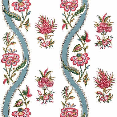 Обои Thibaut Indienne Ribbon Floral T36426 (0,69*8,23)