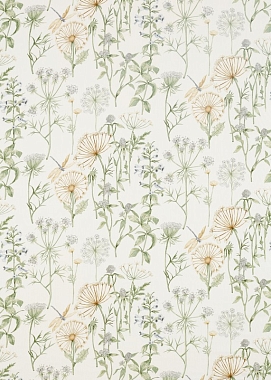 Ткань Sanderson Wild Angelica - Silver/Spring Leaf 226437 (шир. 1,41)