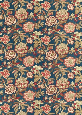 Ткань Sanderson Caspian Indra Flower Indigo/Cherry 226639 (шир.1,39)