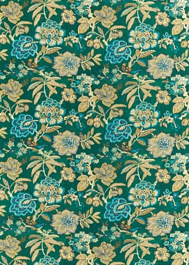 Ткань Sanderson Caspian Indra Flower Emerald 226640 (шир.1,39)