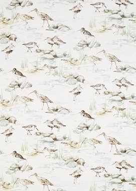 Ткань Sanderson Estuary Birds - Mist/Ivory 226426  (шир. 1,39)