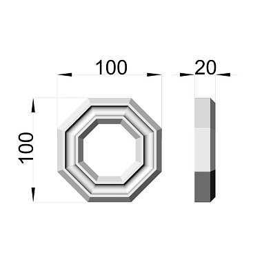 Соединительный элемент RODECOR Ар-Деко 09101AR (100*100*20)