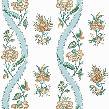 Обои Thibaut Indienne Ribbon Floral T36422 (0,69*8,23)