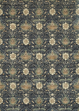 Ткань Morris Archive IV Purleigh Weaves Montreal Velvet Indigo/Slate 226389 (шир. 131 cm)