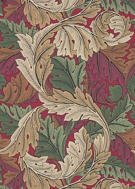 Обои Morris Archive IV Acanthus Madder/Thyme 216439 (0,52*10,05)