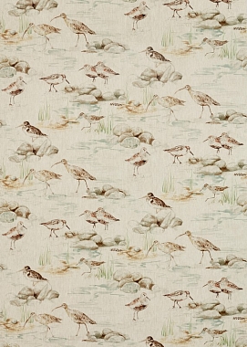 Ткань Sanderson Estuary Birds Linen - Eggshell/Nest 226427 (шир. 1,37)