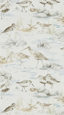 Обои Sanderson Embleton Bay Estuary Birds - Blue/Grey 216492 (0,52*10,05)