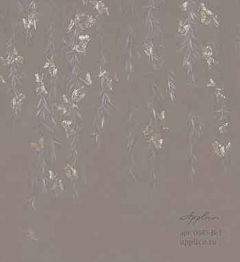 Панно Applico THREE Бабочки в листве Бронза 0045-BR1